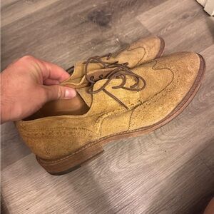 Frye Men's Light Brown Suede Oxfords